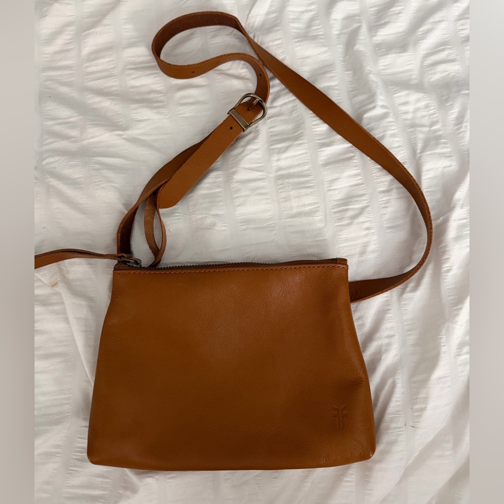 Brown Leather FRYE Crossbody Bag